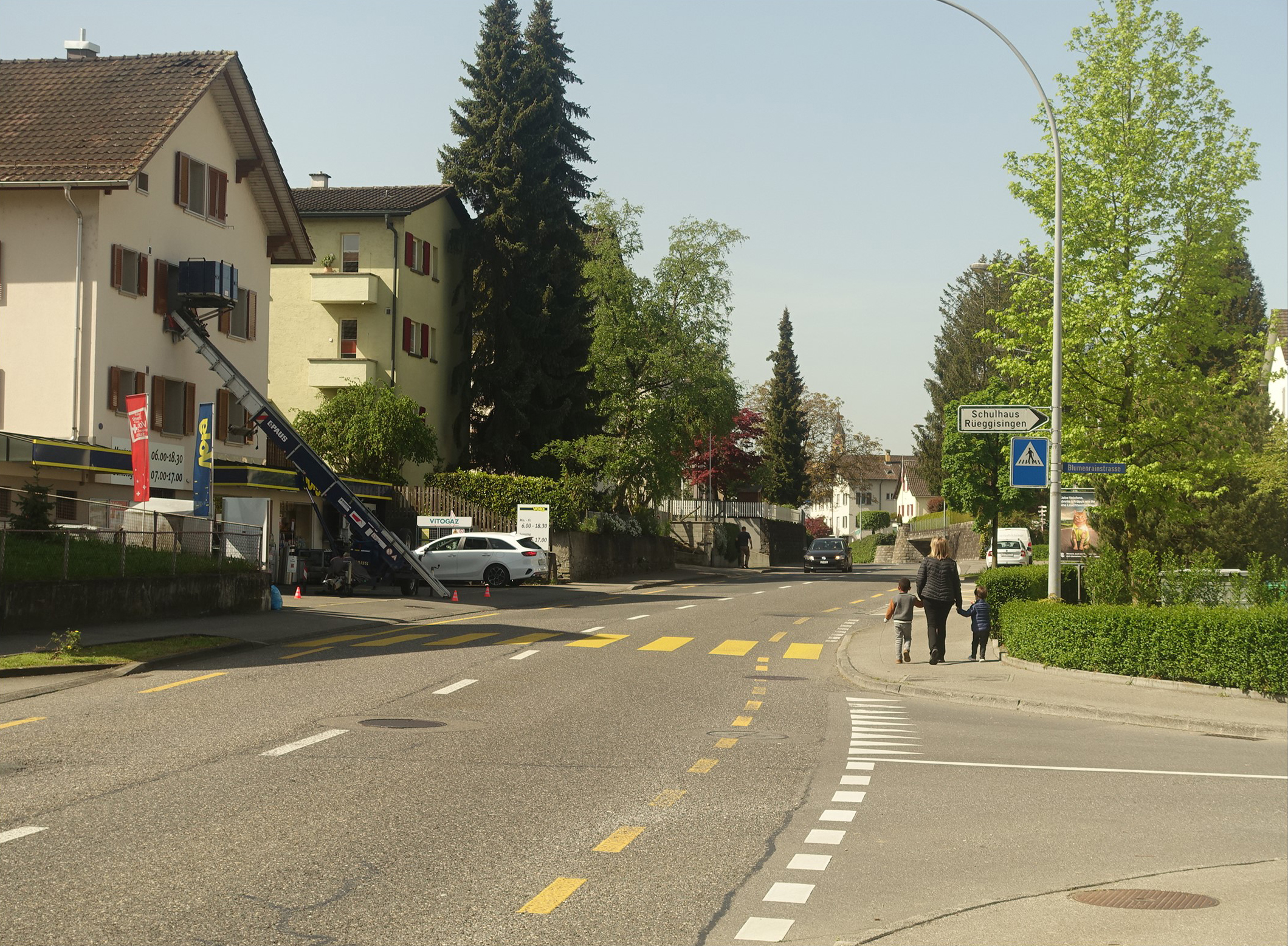 Untersuchter Abschnitt der Rüeggisingerstrasse in Emmen